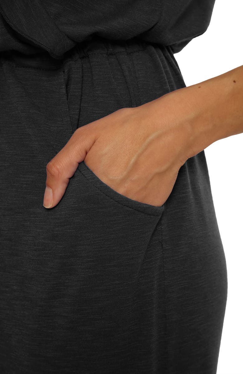 Becca Breezy Basic Cover-Up Jumpsuit, Alternate, color, Black