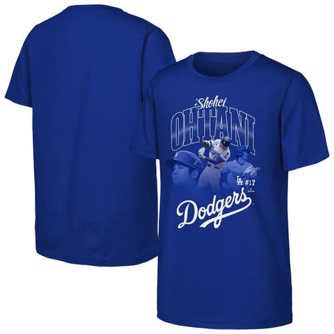 Youth Outerstuff Shohei Ohtani Royal Los Angeles Dodgers Triple Player Graphic T-Shirt