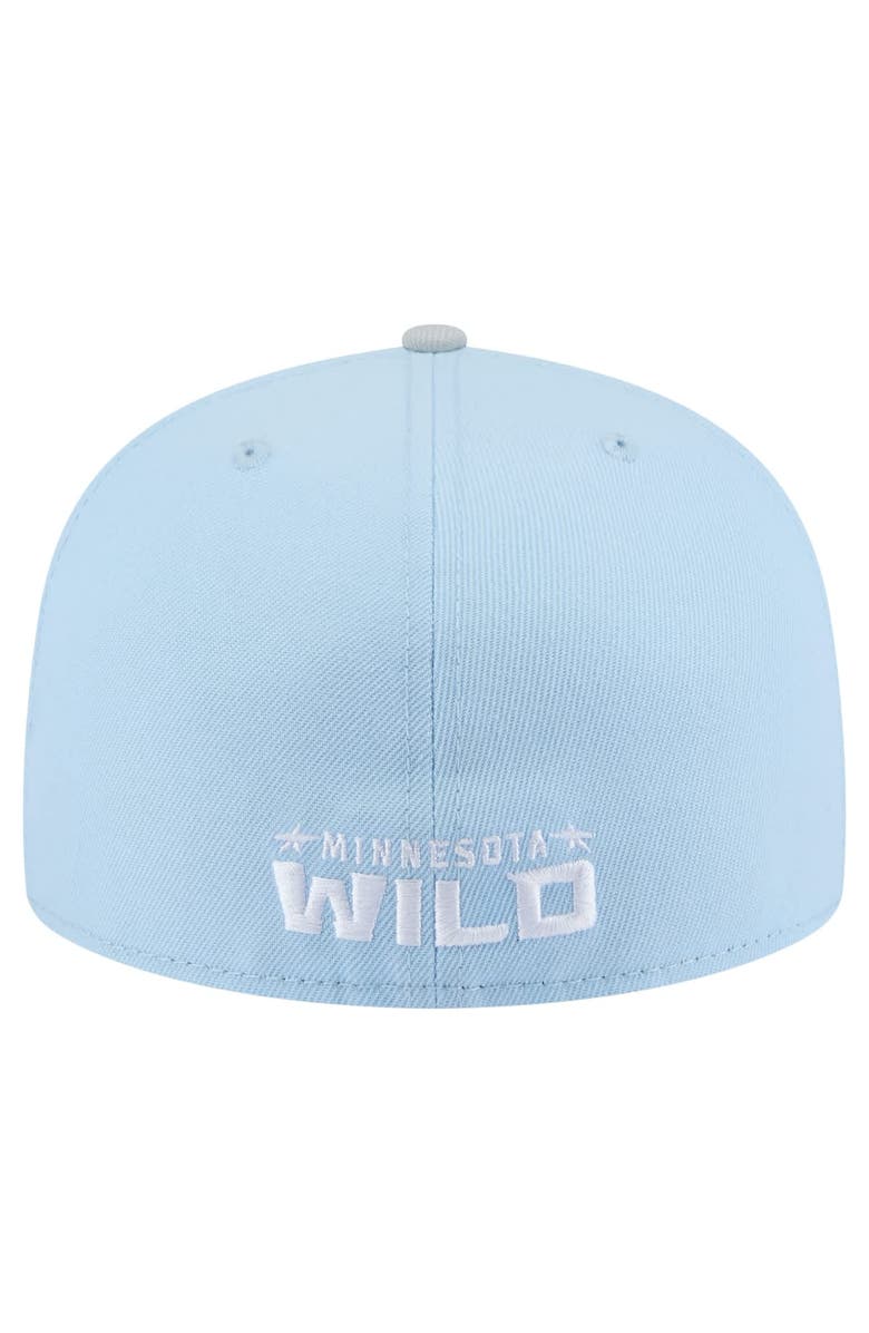 New Era Men's New Era Light Blue/Gray Minnesota Wild Color Pack Two-Tone 59FIFTY Fitted Hat, Alternate, color,