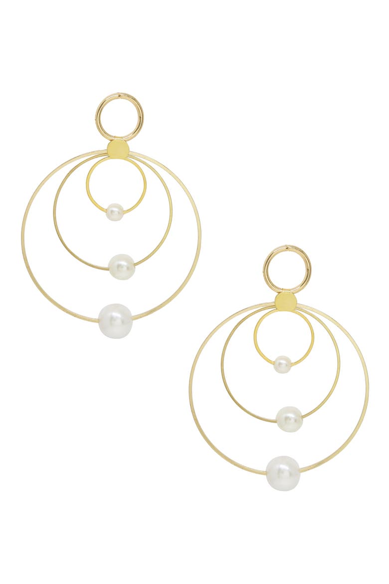 Concentric Earrings, Main, color, GOLD