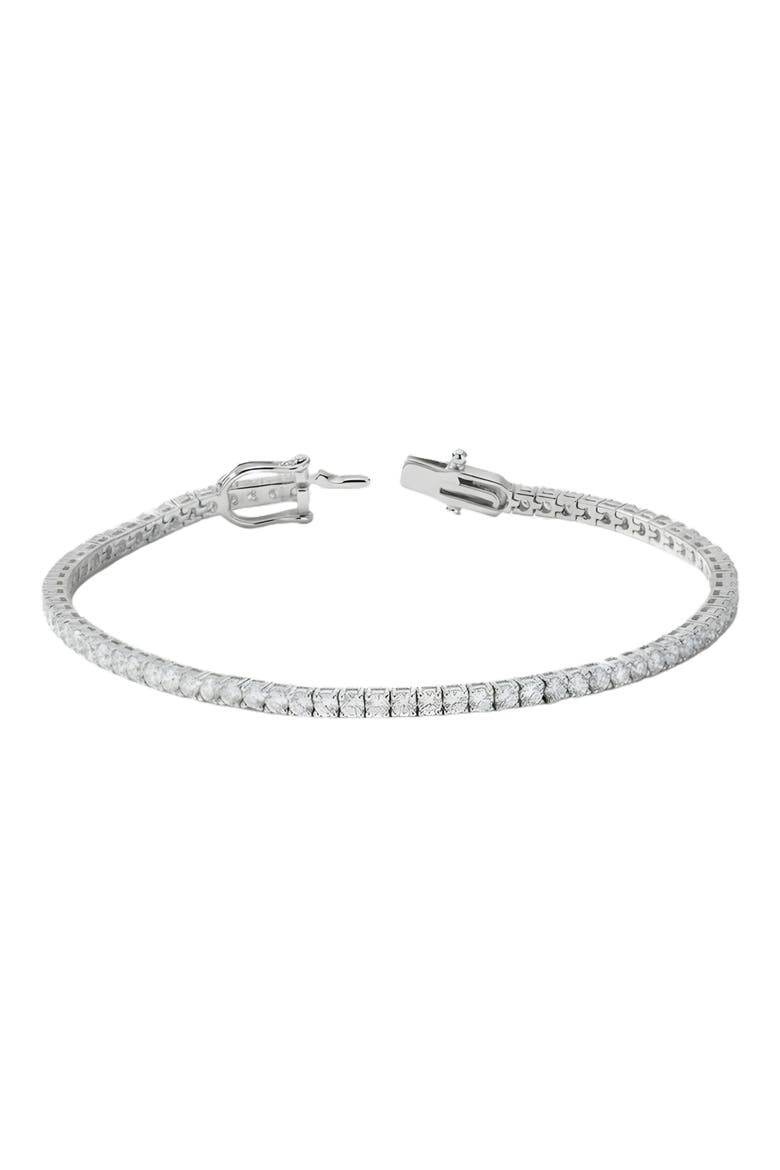 The Pavé Tennis Bracelet, Main, color, SILVER