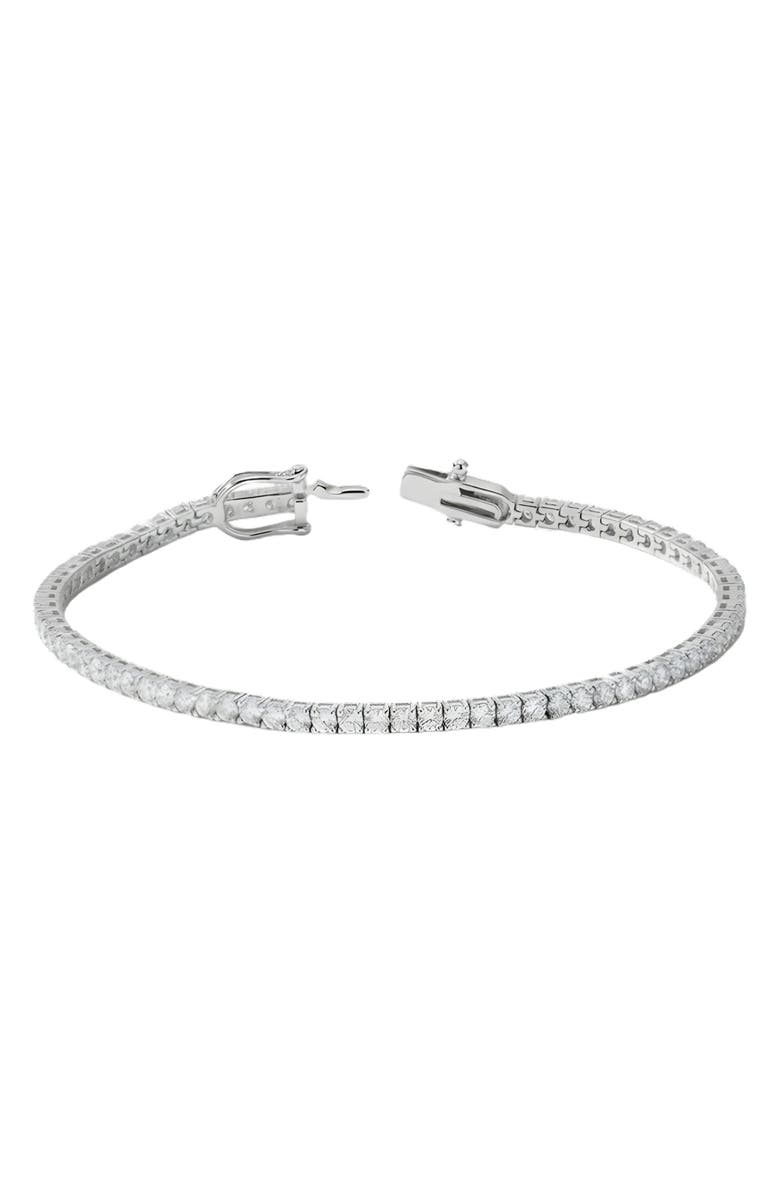 The M Jewelers The Pavé Tennis Bracelet, Main, color, Silver