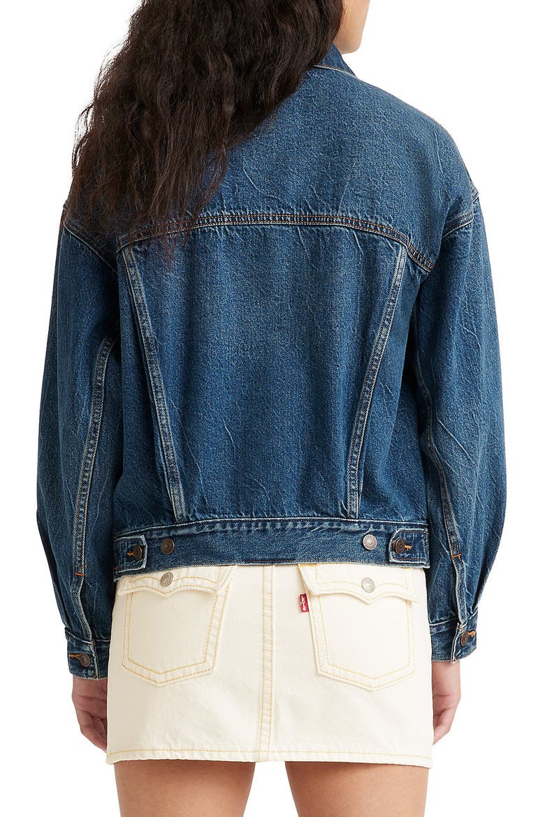 '90s Denim Trucker Jacket, Alternate, color, TO MY CORE