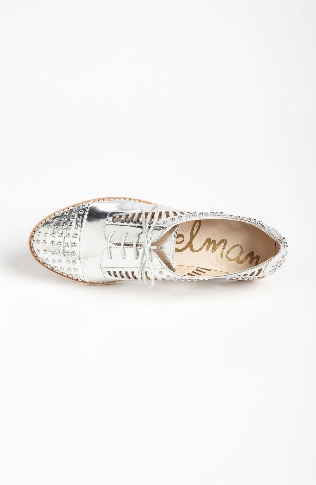 'Jayden' Oxford, Alternate, color, SILVER LIQUID METALLIC LEATHER