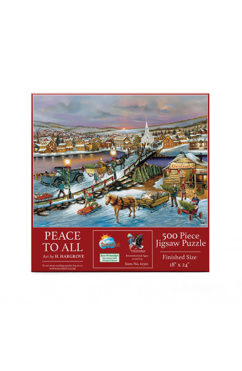 Sunsout Peace to All 500 piece Jigsaw Puzzle for Adults, Alternate, color, Multicolor