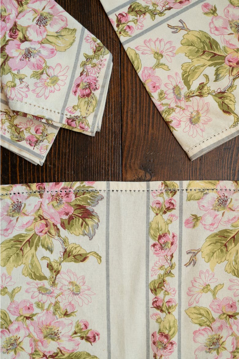 Apple Blossom Luncheon Napkins Ivory, Set of 4, Alternate, color, Ivory