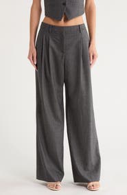 TWP Sulli Pleated Wide Leg Wool & Cashmere Blend Pants