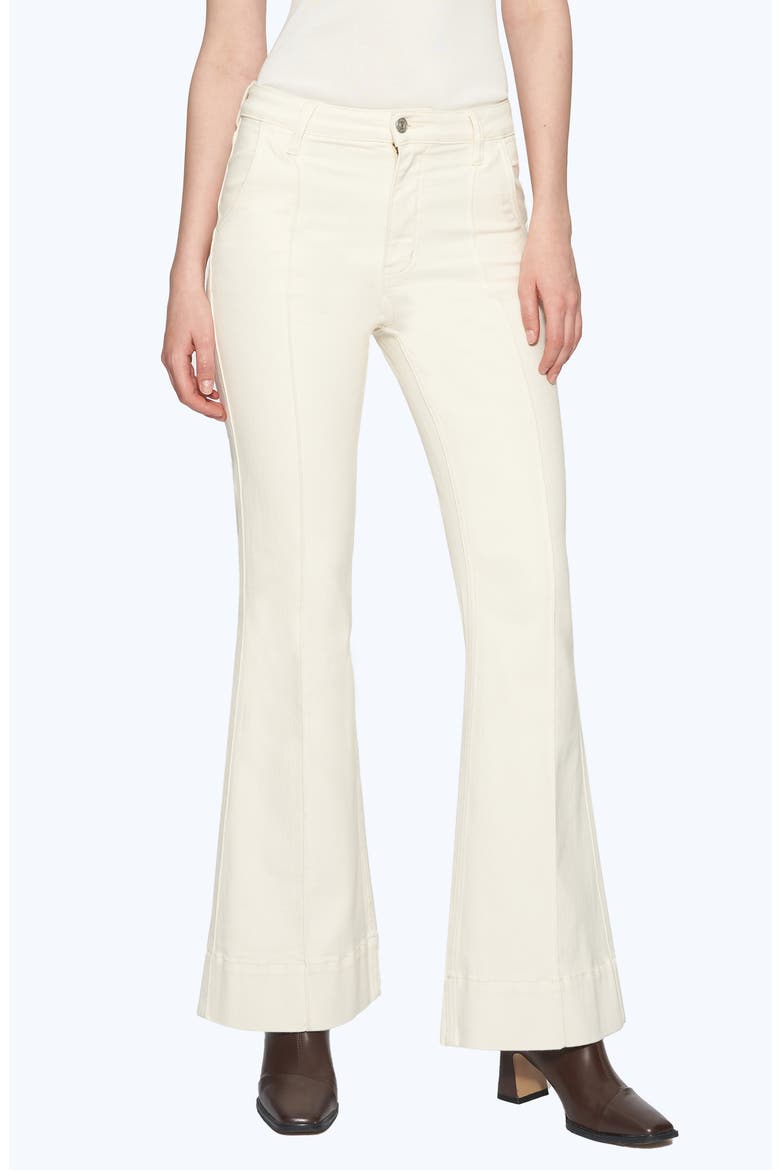 High Waist Flare Jeans, Main, color, WHITE