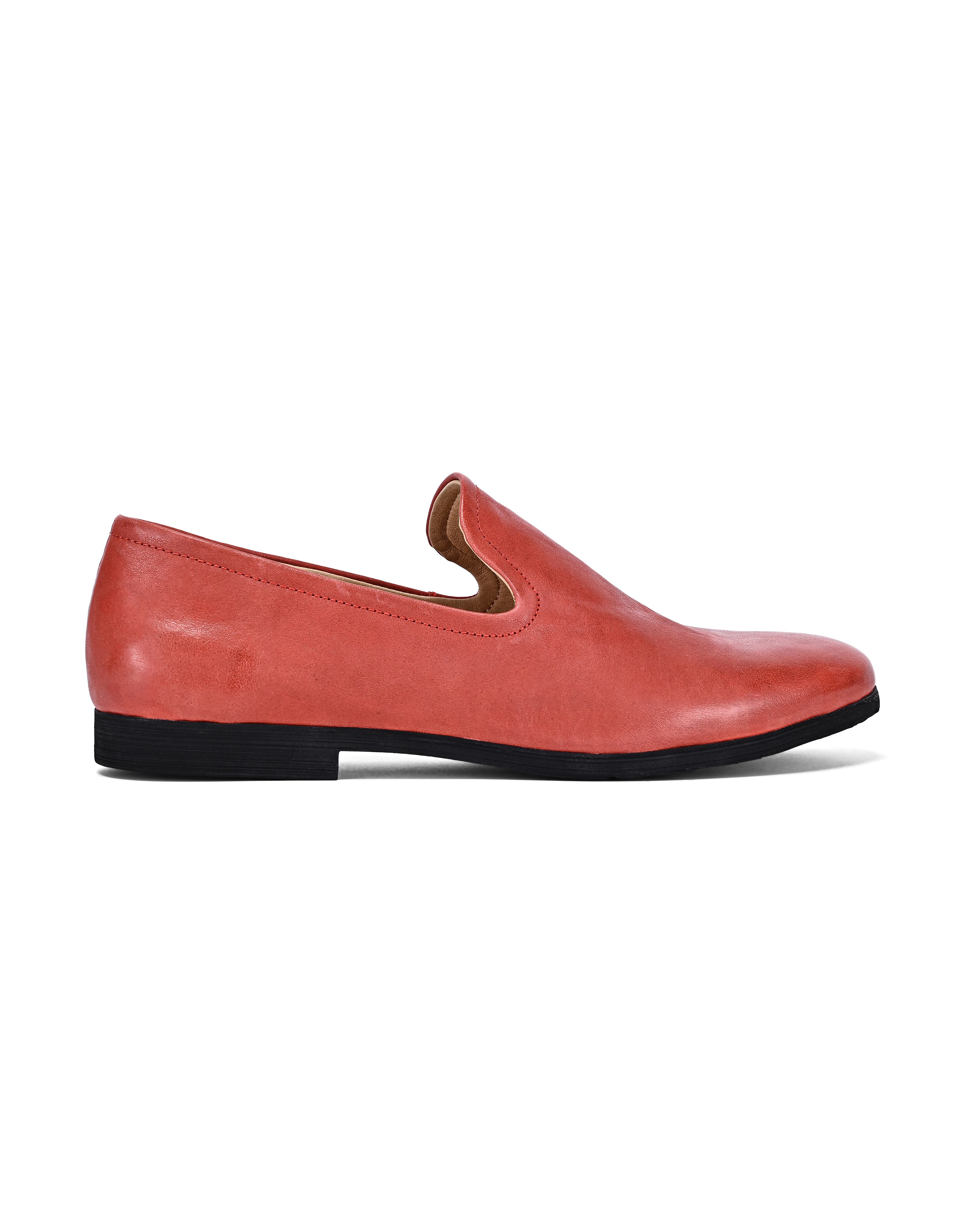 Heritage Genuine Leather Refined Comfort Slip On Loafer, Alternate, color, Brick