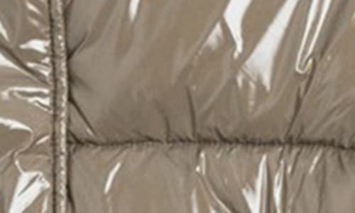 Noize Coco Crop Water Resistant Puffer Jacket In Brown