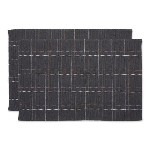 Rustic Plaid Area Rug 2 Piece Set