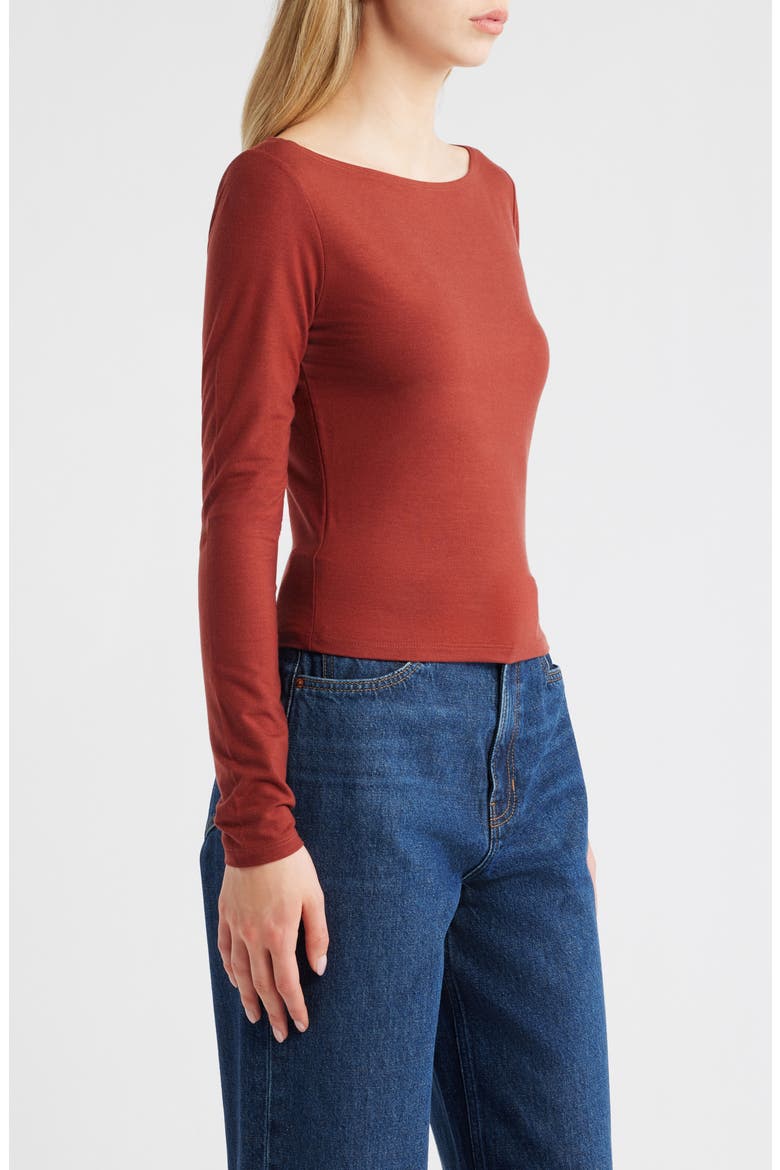 Wiley Long Sleeve Knit Top, Alternate, color, FIG JAM
