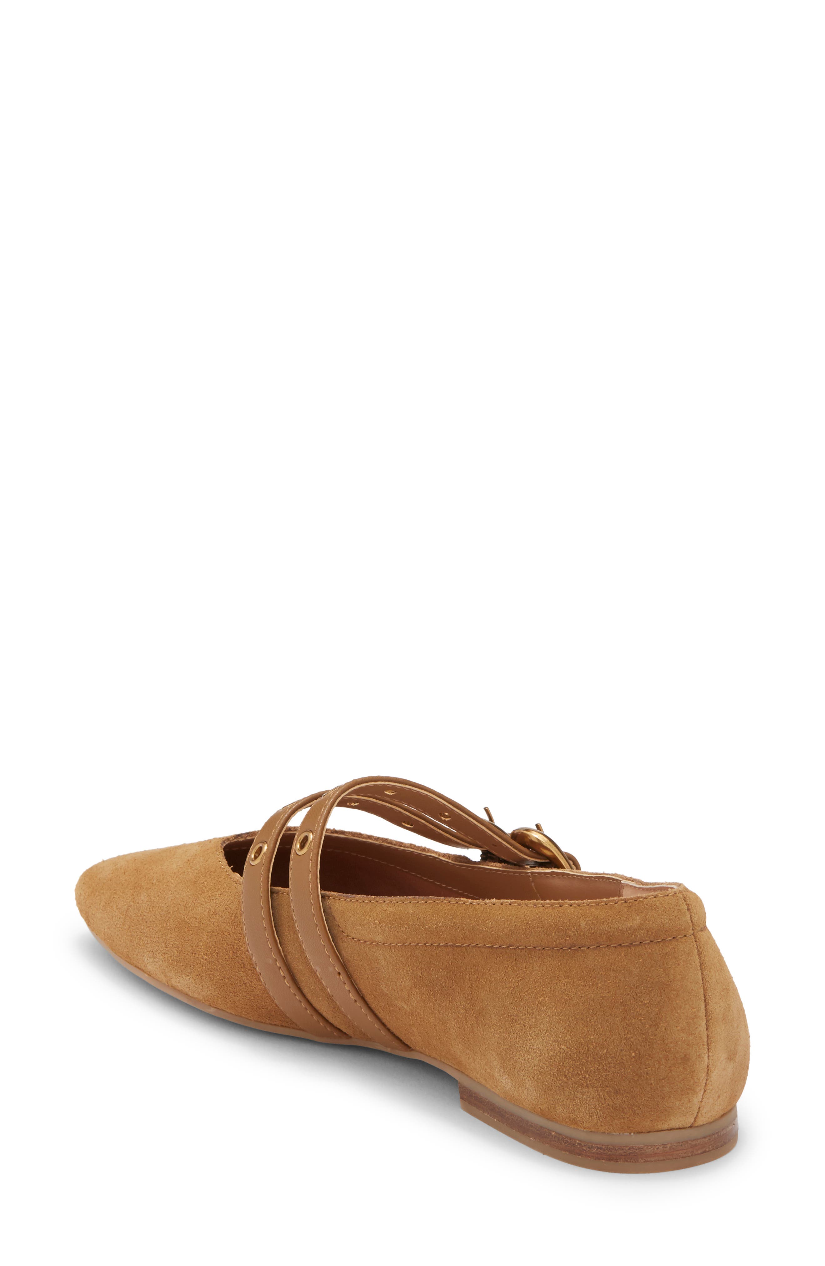 Alenia Grommet Mary Jane Flat, Alternate, color, COGNAC