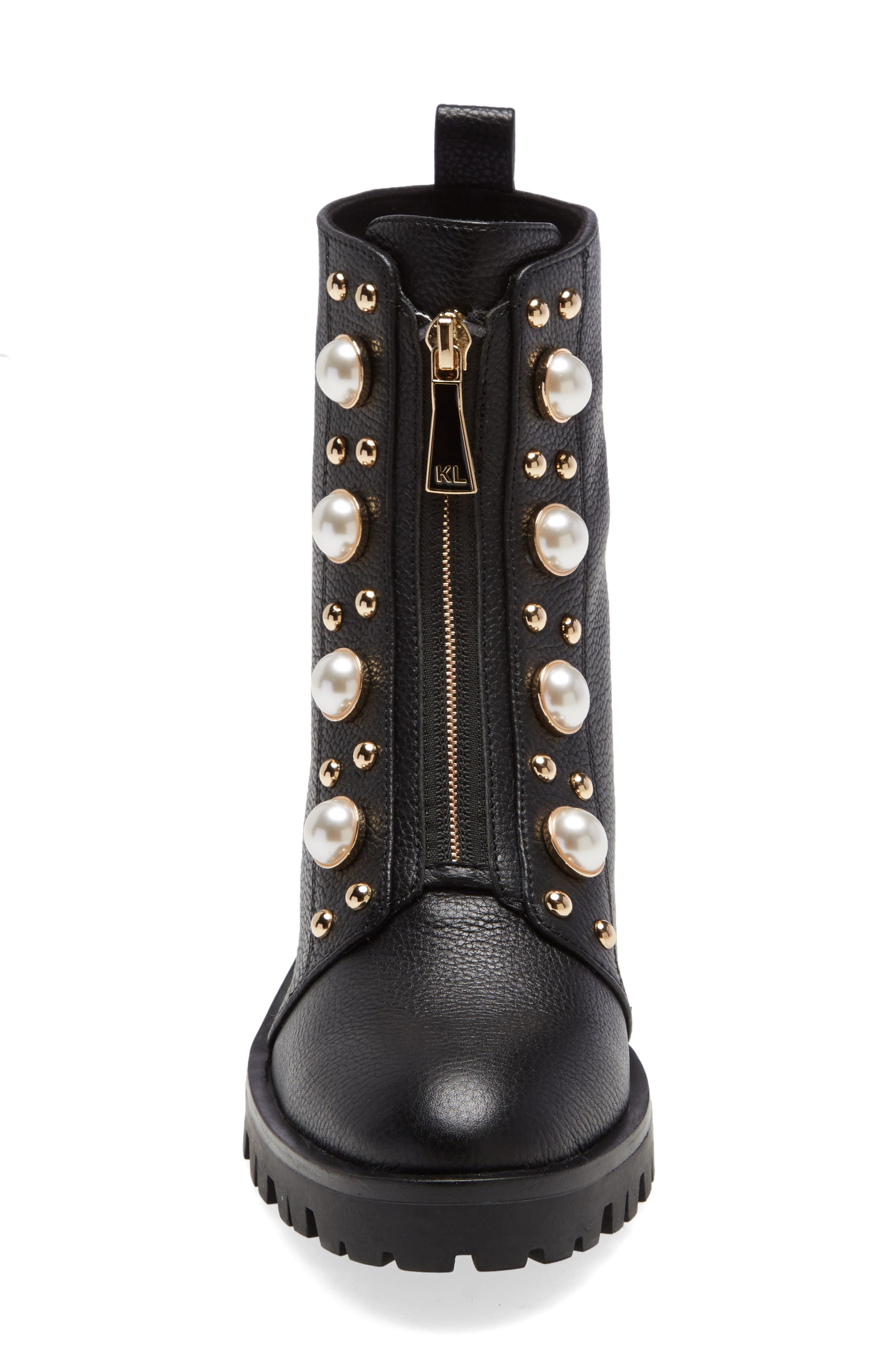 KARL LAGERFELD PARIS Payzlee Lug Sole Boot, Alternate, color, 