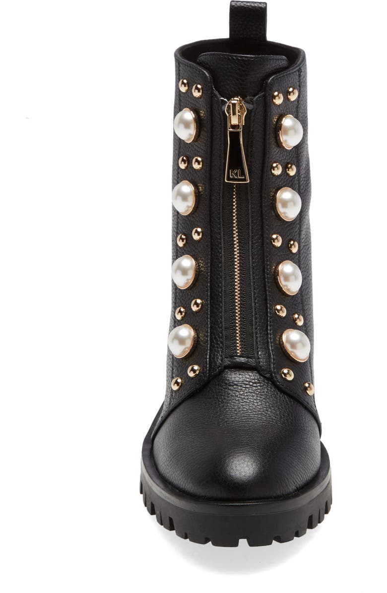 KARL LAGERFELD PARIS Payzlee Lug Sole Boot, Alternate, color,