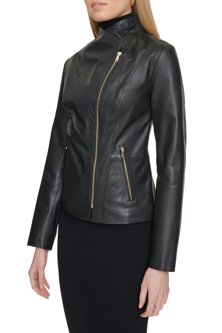 Leather Jacket, Alternate, color, BLACK
