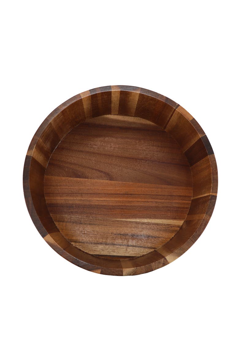9.75 Inch Large Acacia Wood Salad Bowl, Alternate, color, Acacia