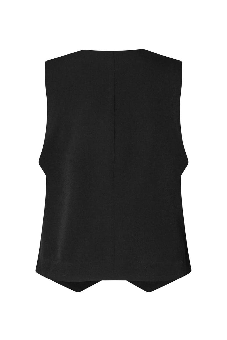 MaJordyn V-Neck Tailored Waistcoat, Alternate, color, Black
