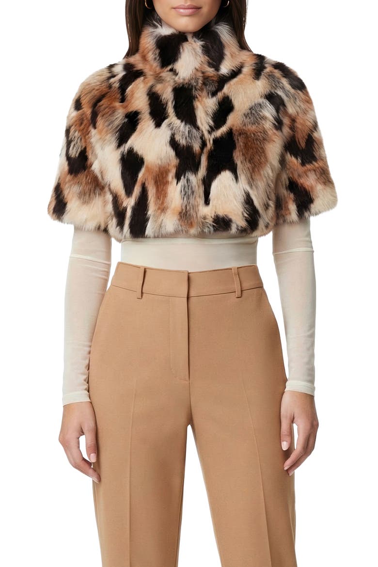 Fur-Free Golden Fox (Faux Fur) Bolero, Short Sleeves, Main, color, GOLD