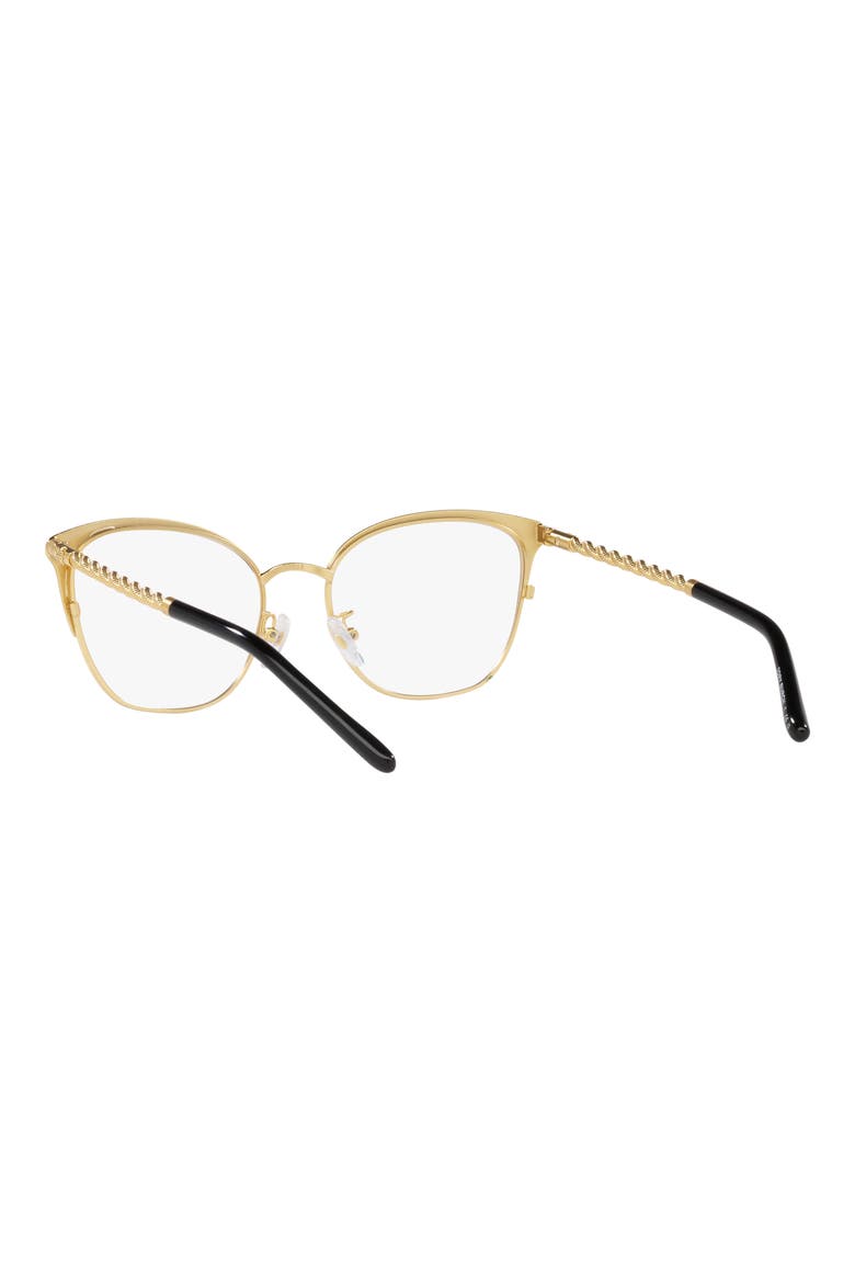 53mm Square Optical Glasses, Alternate, color, SHINY GOLD
