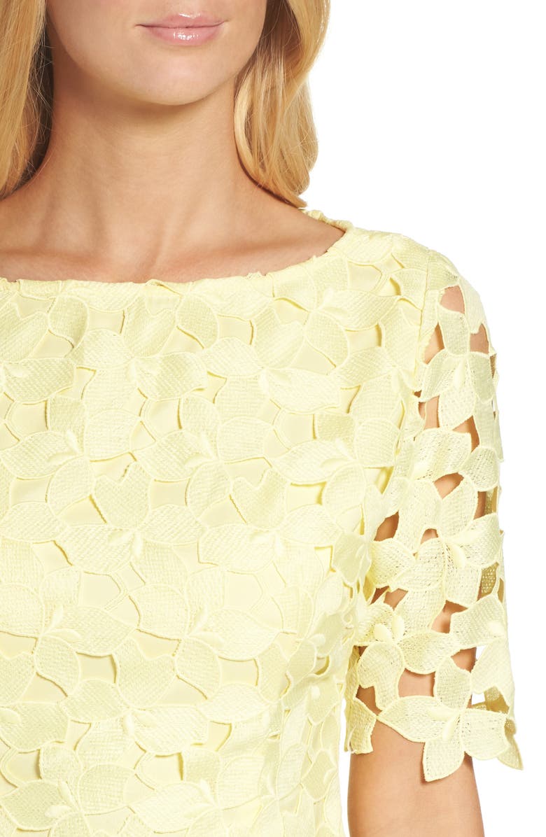 Tahari Lace Sheath Dress, Alternate, color, 