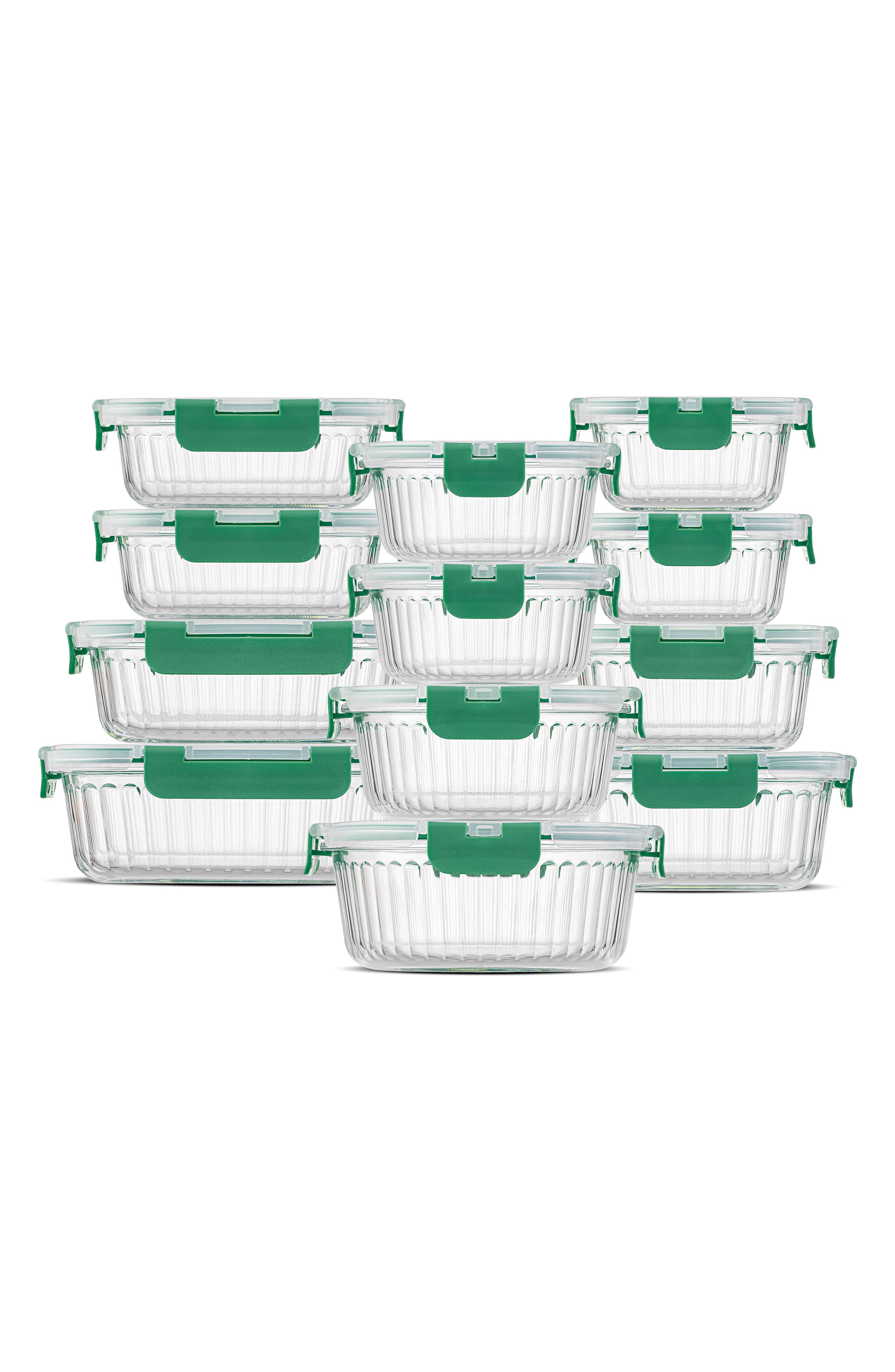 JoyJolt 24-Piece Glass Food Storage Containers with Airtight Lids