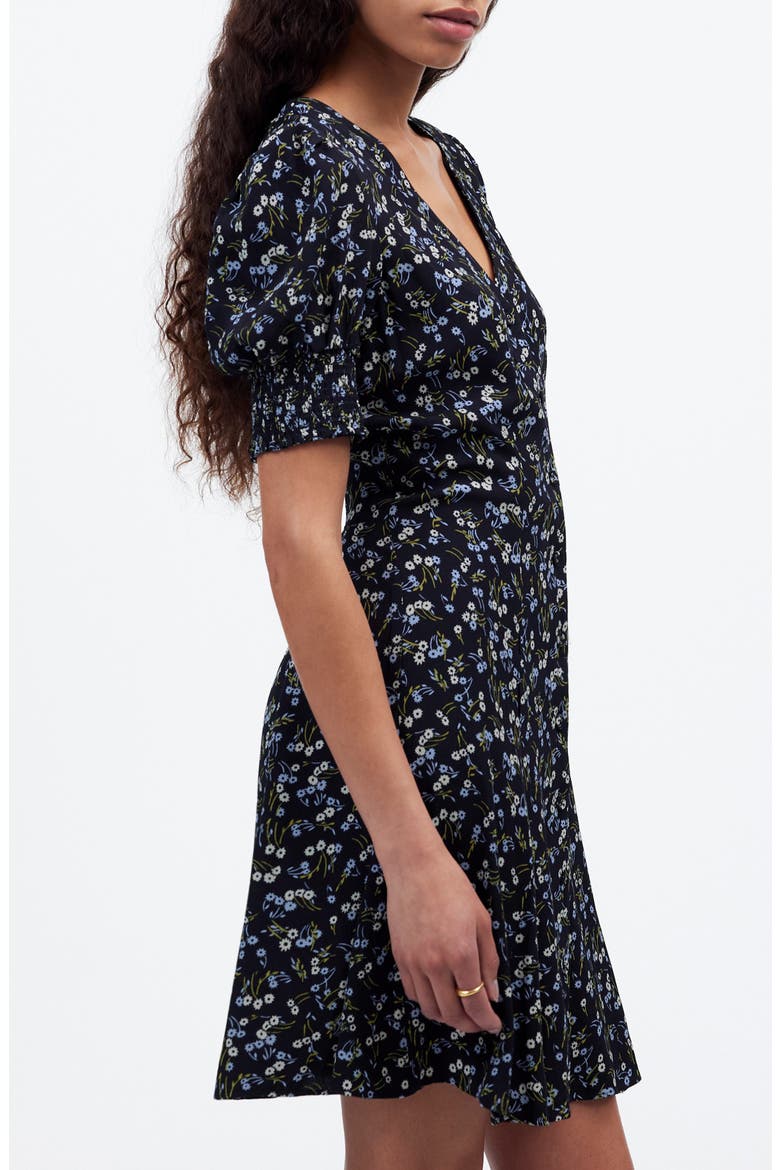 Floral V-Neck Button-Up Minidress, Alternate, color, CHERRY PRINT