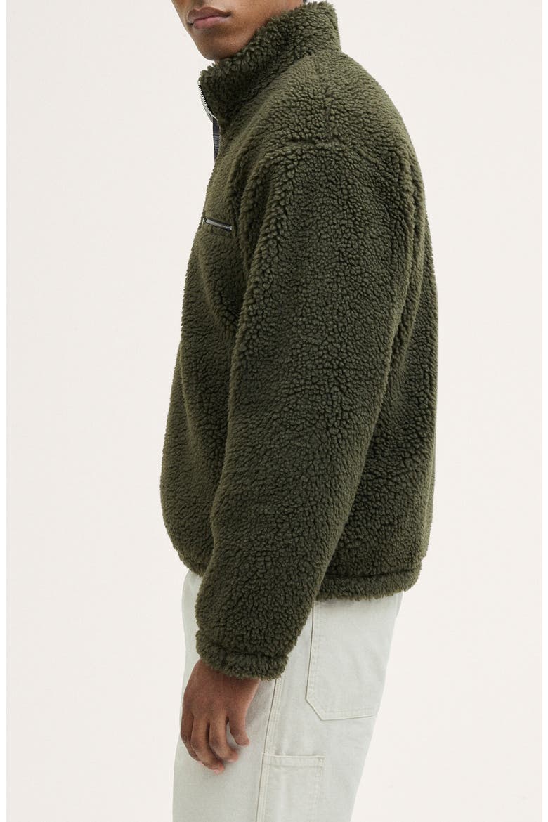 Half-Zip Fleece Pullover, Alternate, color, DRIED OLIVE