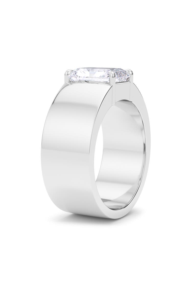 Radiant Cut Cigar Lab Created Diamond Ring, Alternate, color, 18K WHITE GOLD