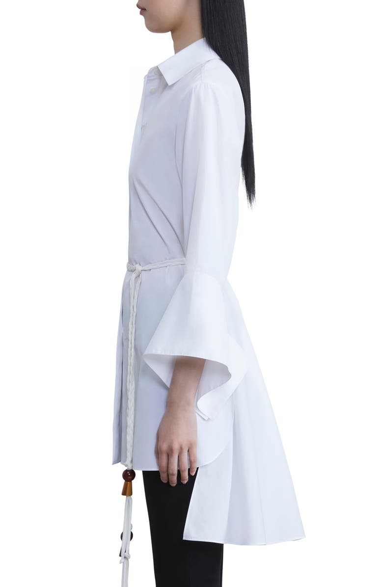 Lafayette 148 New York Belted Poplin Tunic, Alternate, color, White
