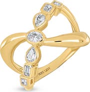 Bony Levy 18K Gold Maya Natural Diamond Crossover Statement Ring (Online Trunk Show)