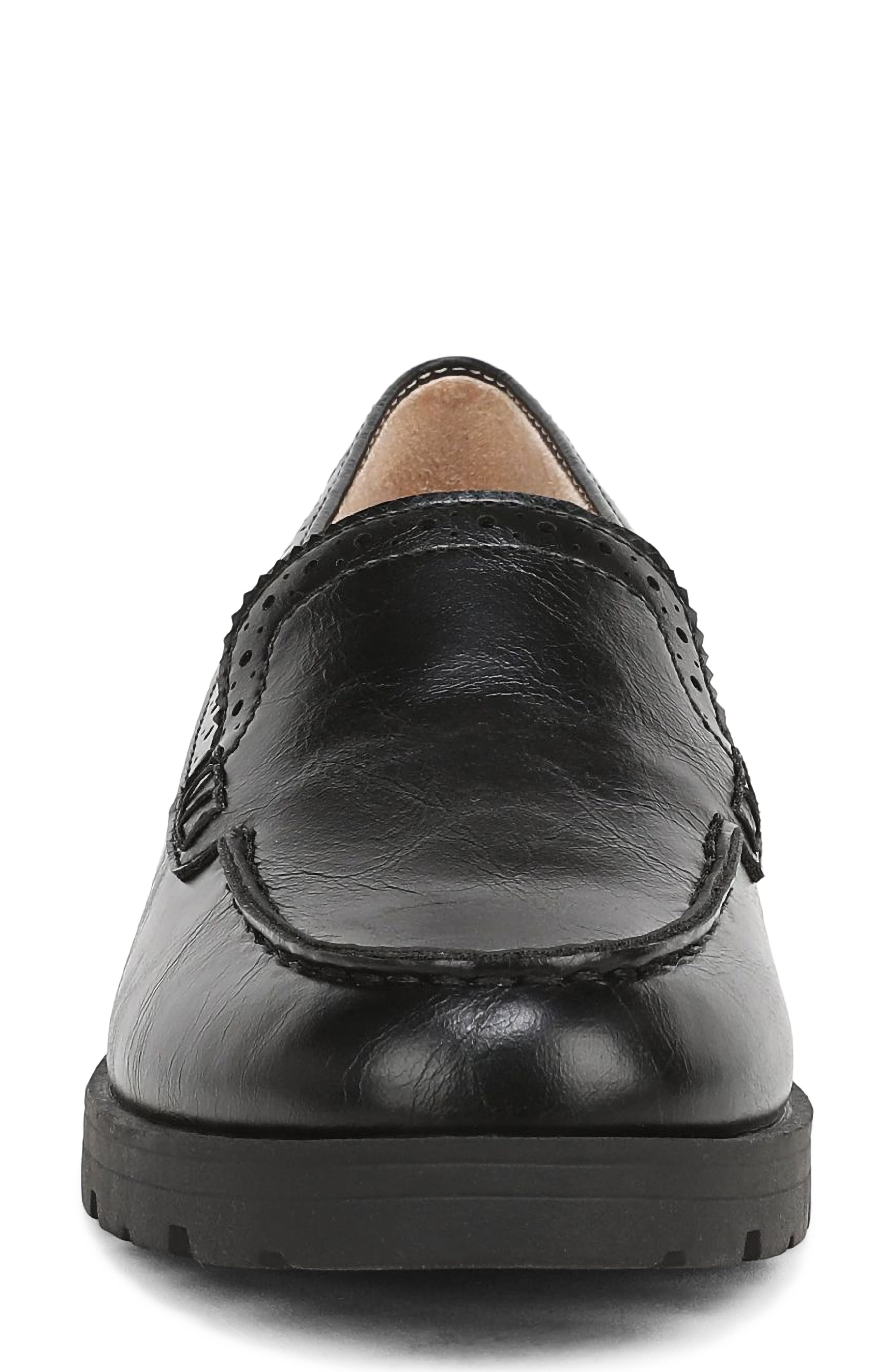 London 4 Faux Leather Loafer, Alternate, color, BLACK