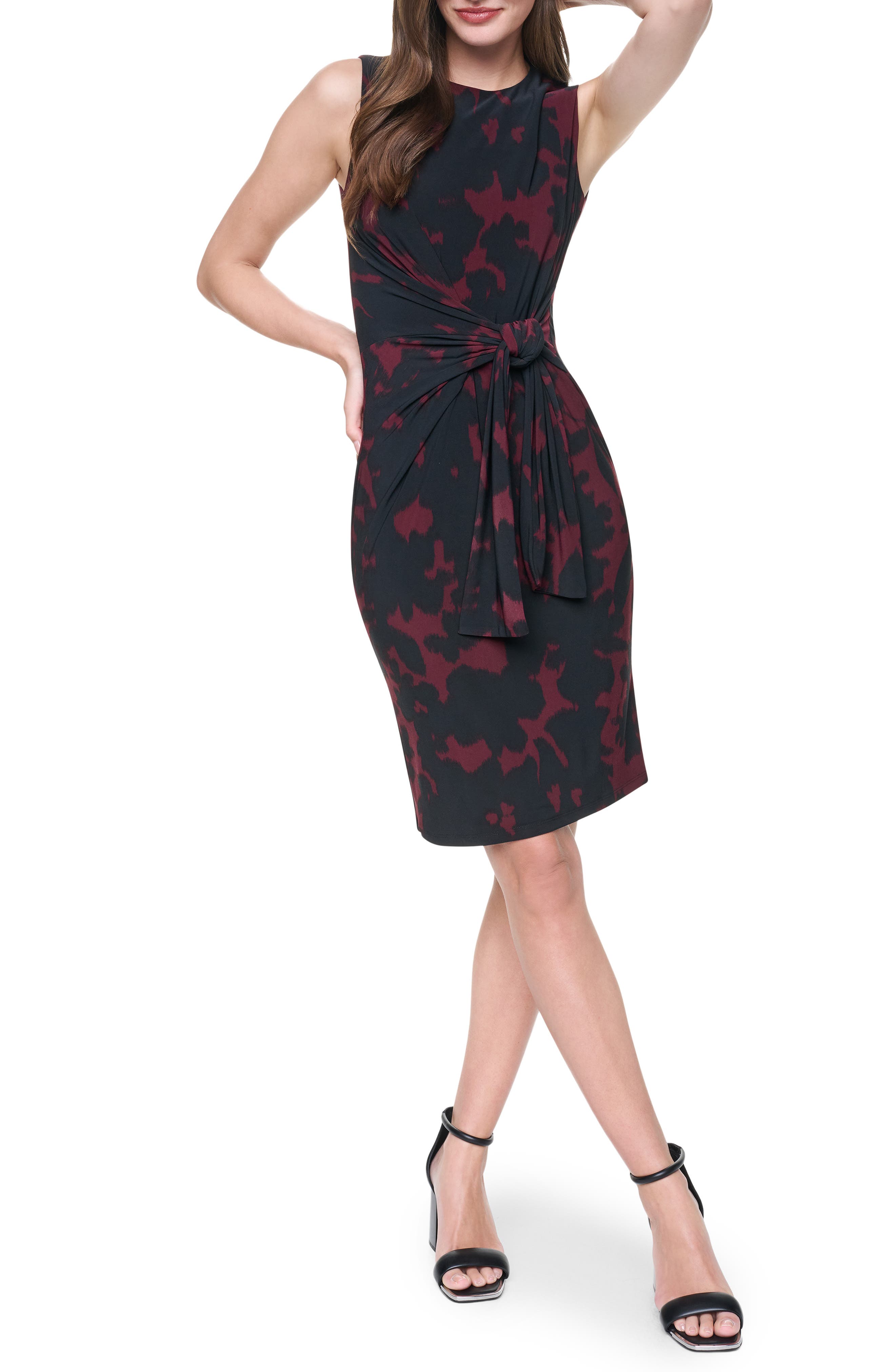 Sleeveless Tie Waist Body-Con Dress