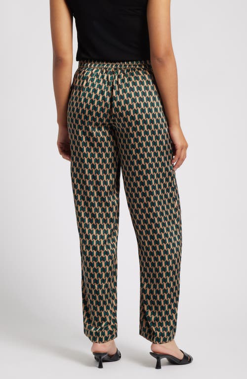 Anne Klein Womens Printed Blouse Wide Leg Pull On Pants In Black