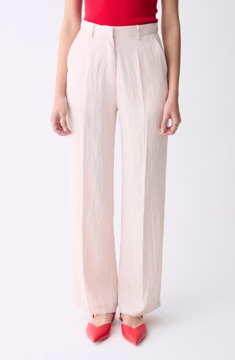 パンツ MSGM Women Straight Pants 3442MDP0223730912 Pink MSGM Straight-leg pants for Women | Online Sale up to 72