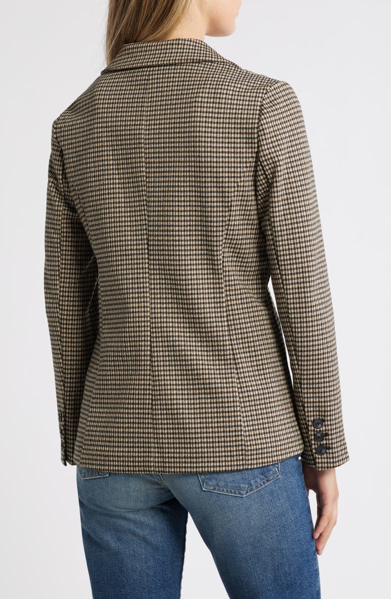 Liverpool Los Angeles Check Fitted Knit Blazer, Alternate, color, 