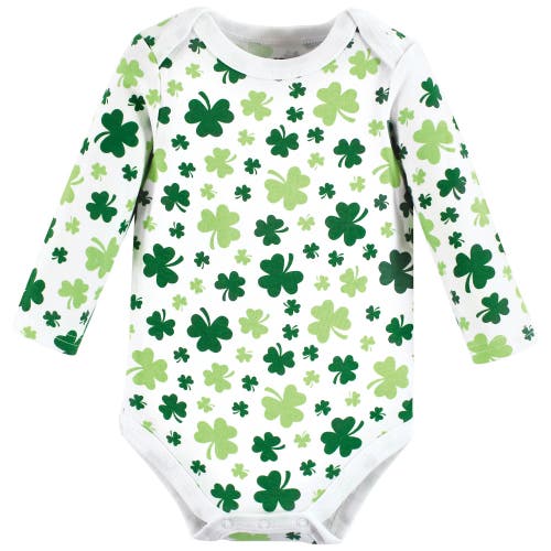 Hudson Baby Infant Breathable Cotton Long-sleeve Bodysuit Bundle 3 Count In Multi