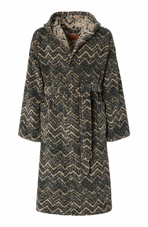 Missoni Home Azul Cotton Terry Chevron Bathrobe in Brown  product