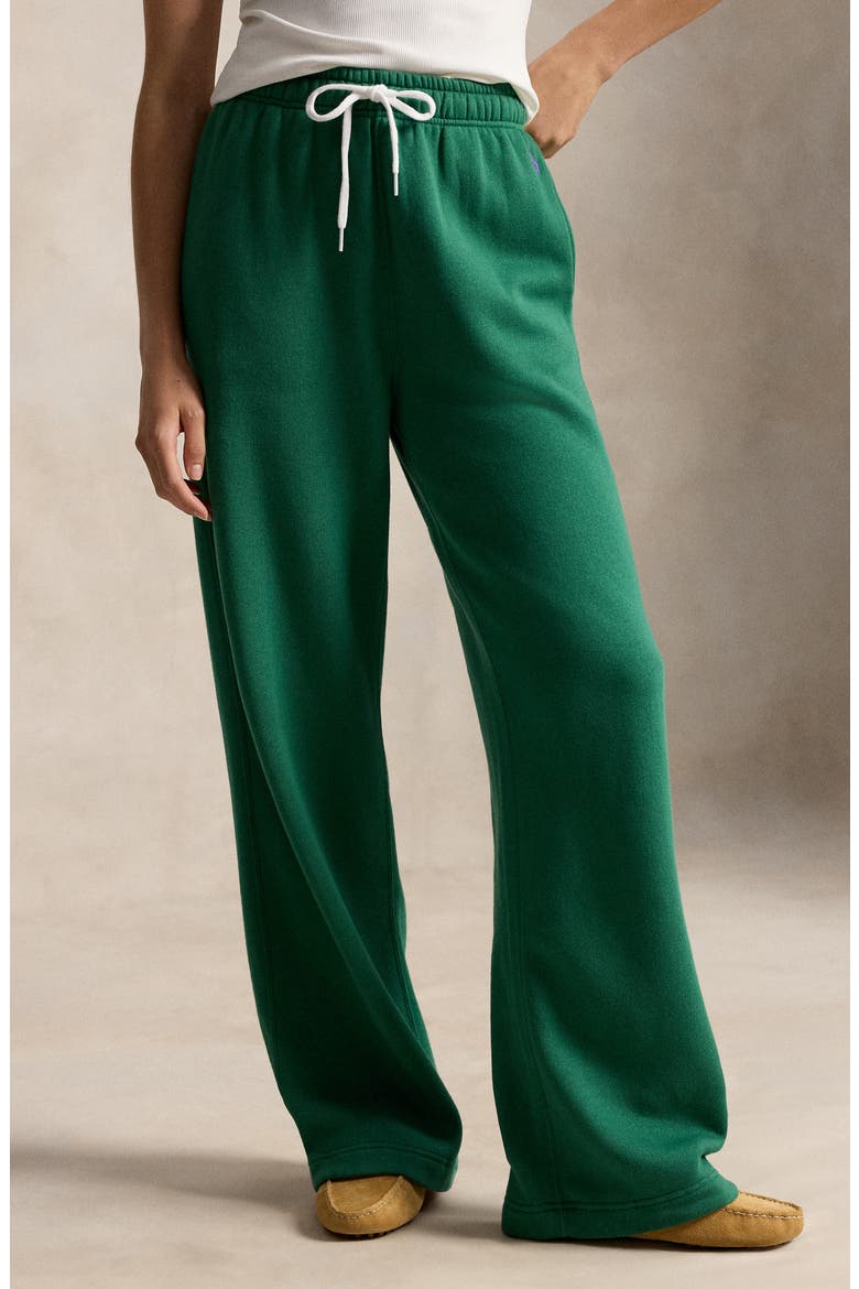 Arctic Cotton Blend Fleece Sweatpants, Alternate, color, BUSH GREEN