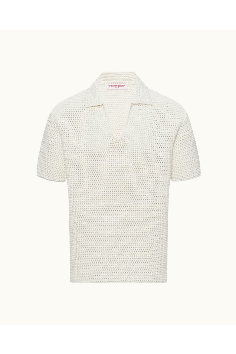 Batten Crochet Polo Shirt, Alternate, color, Sea Mist