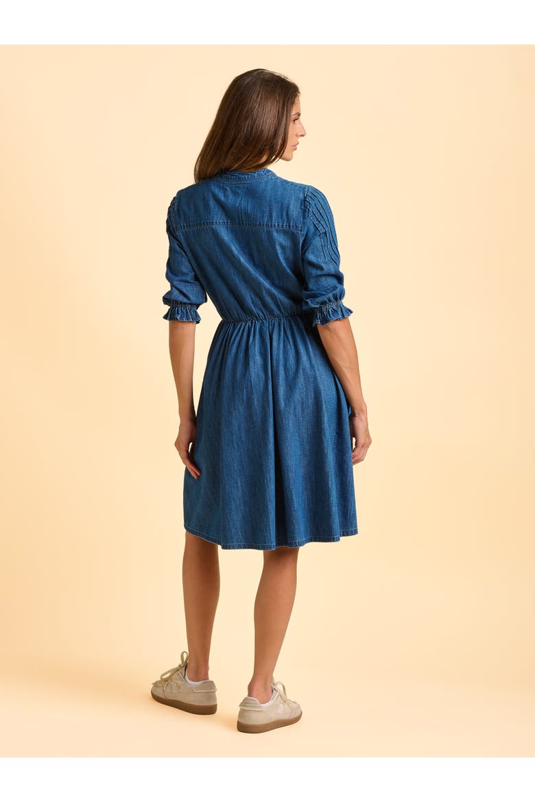 Icylyn 3/4 Sleeve Round Neck Midi Dress, Alternate, color, Blue