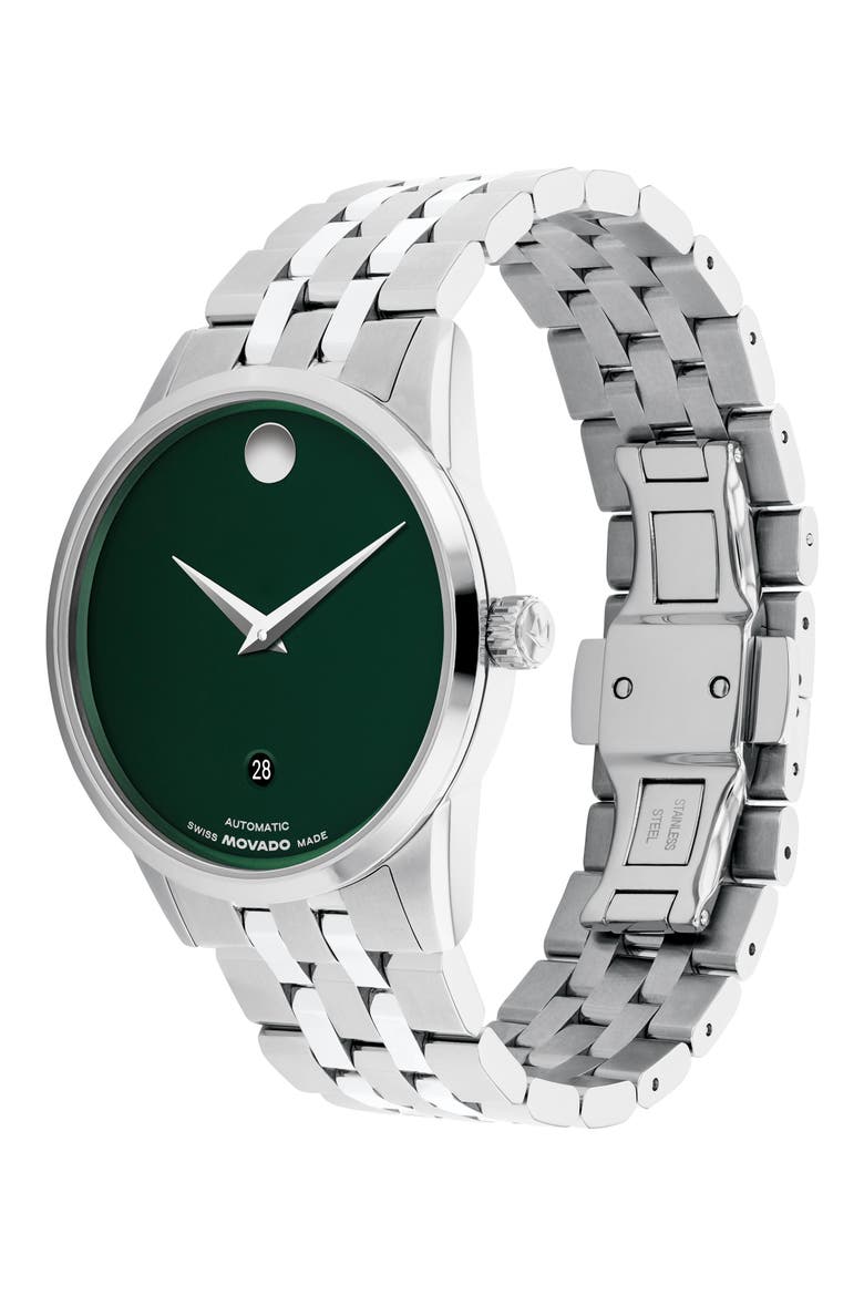 Museum Classic Automatic Bracelet Watch, 40mm, Alternate, color, GREEN