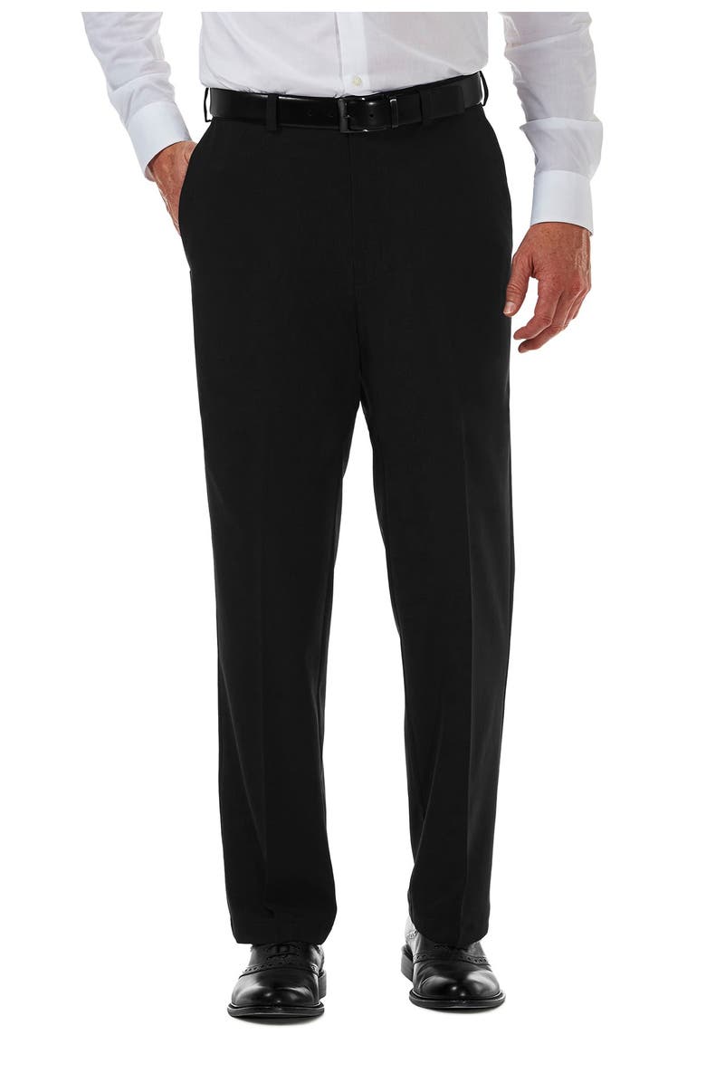 HAGGAR Cool 18<sup>®</sup> PRO Classic Fit Flat Front Pant, Main, color, Black