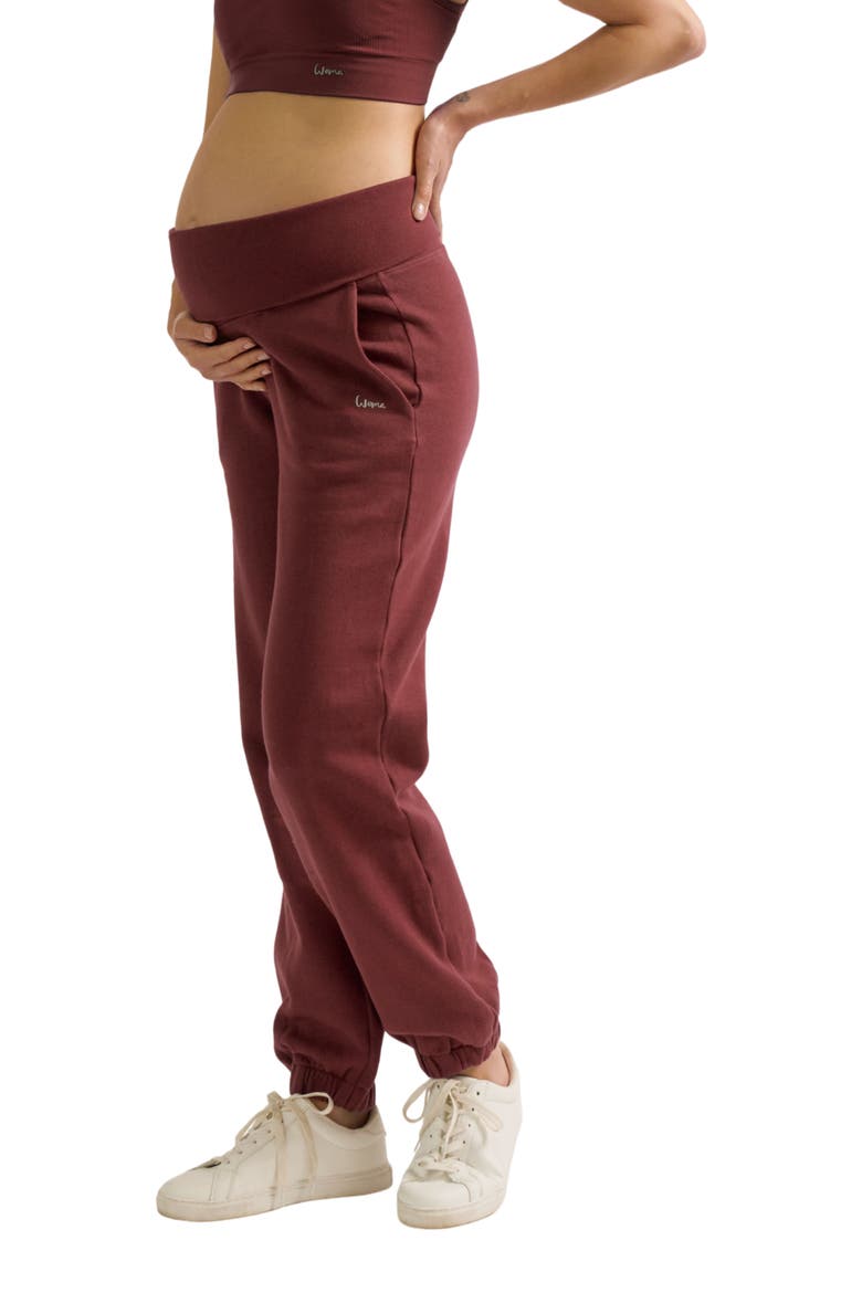 Woma Maternity Joggers, Main, color, Plum