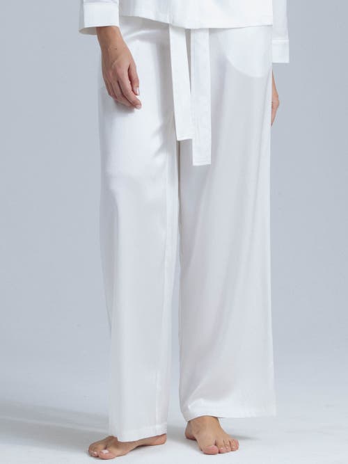 Alas Silk Pajama Pants In White