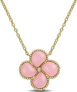 Julianna B. Created-Gemstone & Diamond Accent Clover Necklace
