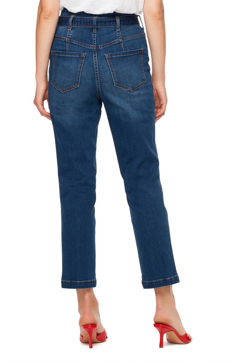 Sanctuary Modern Standard High Waist Crop Straight Leg Jeans, Alternate, color, COASTAL DRIVE