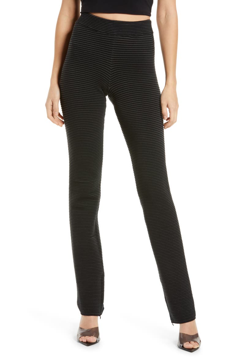 Heavy Rib Wide Leg Pants, Main, color, BLACK001