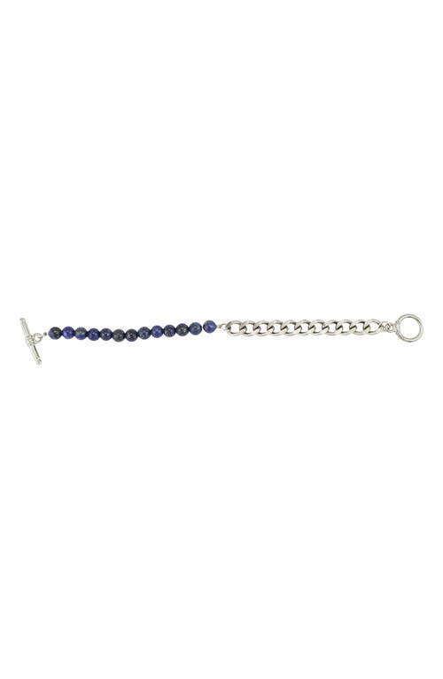 Rebl Gender Inclusive Lapis Cuban Link Bracelet