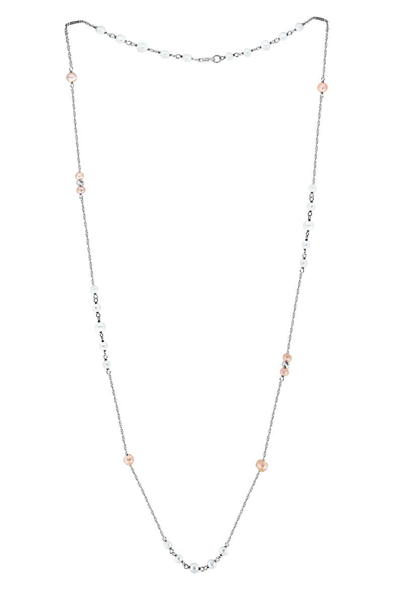 Pink Freshwater Pearl Necklace, Alternate, color, MULTI